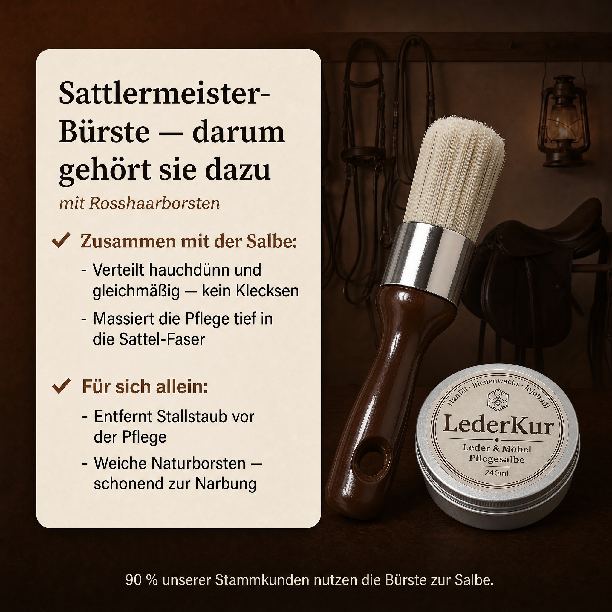 LederKur — Die alte Sattler-Salbe für Leder