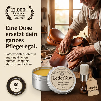 LederKur — Die alte Sattler-Salbe für Leder