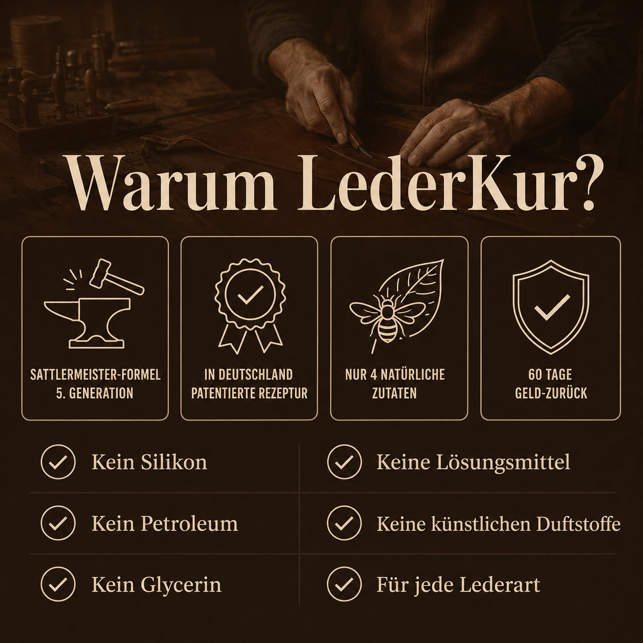 LederKur — Die alte Sattler-Salbe für Leder