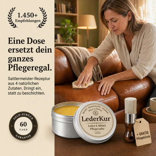 LederKur — Die alte Sattler-Salbe für Leder Sofa V1