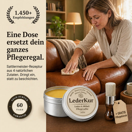 LederKur — Die alte Sattler-Salbe für Leder Sofa V1