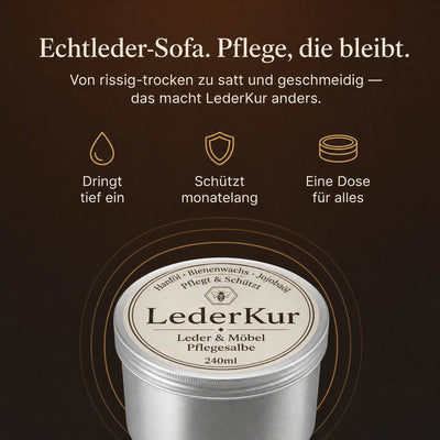 LederKur — Die alte Sattler-Salbe für Leder Sofa V1