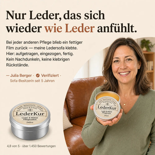 LederKur — Die alte Sattler-Salbe für Leder Sofa V1