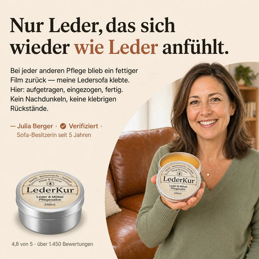 LederKur — Die alte Sattler-Salbe für Leder Sofa V1